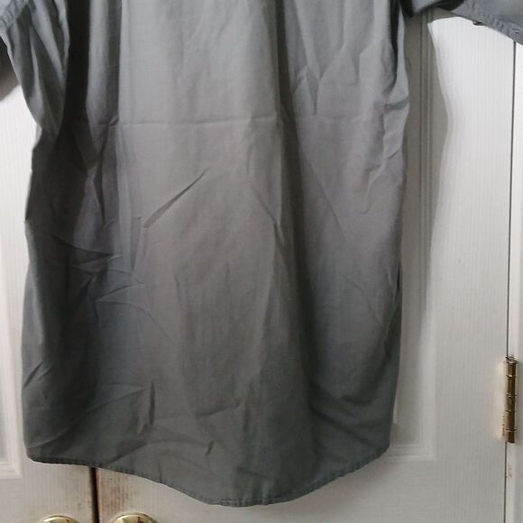 Bert Pulitzer Collector Edition light gray short sleeve button down shirt Sz 15 - Picture 6 of 8